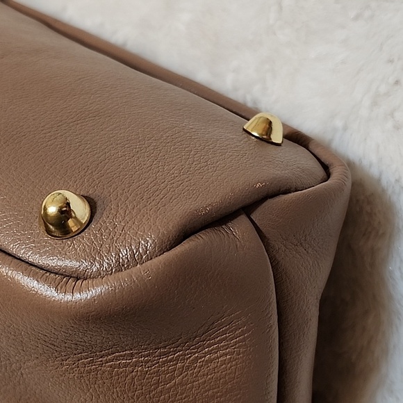 Divina Firenze Made in Italy Art Lilla Taupe Scuro Soho/Crossbody Leather Bag - Picture 8 of 16